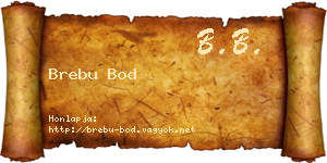 Brebu Bod névjegykártya